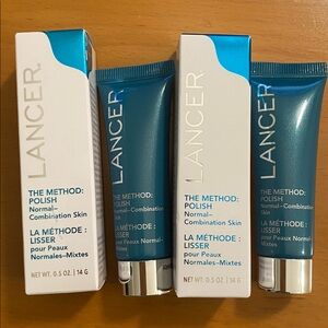 Lancer The Method Polish Travel Size .5 Oz Bundle New In Box Facial Exfoliation